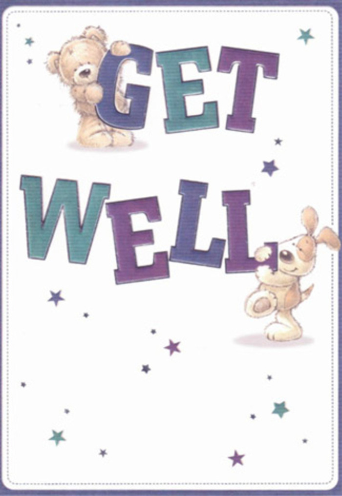 This get well card radiates gentle encouragement, captured through the joyful companionship of a bear and a merry, floppy-eared puppy. Starry motifs, daubed in shades of amethyst, sea-blue, and violet, float around them, scattering brightness and positive wishes reminiscent of the starlit skies above Gipsy Hill. The bold typography, shaded in rich purples and fresh aquas, anchors the design, infusing it with a cheerful resilience akin to the blooming window boxes along Gipsy Road. Texture abounds-from the soft, cloud-like fur of the bear to the velvety, inviting ears of the pup-bestowing a nearly tangible sense of solace. As each element is arranged with intention, it recalls the dedicated way Flowers Gipsy Hill selects and presents floral tributes for neighbours recovering throughout the SE19 area. The overall effect-a light, buoyant atmosphere balanced with sincere care-offers a perfect source of comfort for anyone navigating a challenging moment nearby.