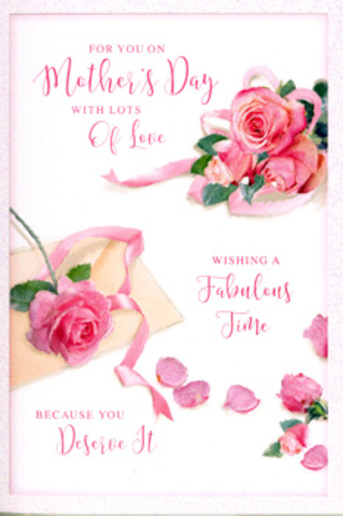A beautifully detailed Mother's Day card lies flat as if ready to be signed, its design evoking the charm of a boutique flower shop tucked away near Gipsy Hill. The central focus is a generous arrangement of pink roses, the blooms painted or printed with remarkable attention to detail. Petals layer upon petals, some tightly coiled, others gently unfurling, creating a lush, full appearance that almost suggests fragrance drifting from the paper. The colours transition smoothly from very soft blush pinks around the outer edges to deeper, more saturated rose tones at the heart of each bloom, mimicking the natural shading seen in fresh roses used in local arrangements. Surrounding the main cluster, a sprinkling of loose petals appears as though they have just fluttered down from a bouquet, adding a sense of life and gentle movement, like petals dropped across a table after arranging flowers for a Mother's Day brunch. A pale, pastel-coloured ribbon threads its way through the composition, curving in soft arcs and catching the light in places, giving the impression of a smooth, satin texture. This detail recalls the careful bows tied by Flowers Gipsy Hill on gift bouquets before they leave the shop for deliveries around Crystal Palace and the surrounding streets. Elegant, hand-drawn style calligraphy is layered gracefully over the design, spelling out a loving Mother's Day message with fluid strokes that harmonise with the curves of the petals and ribbon. The lighting in the image is gentle and warm, creating a calm atmosphere and soft shadows that give the roses dimensionality. Altogether, the card exudes tenderness and thoughtful care, capturing the emotion of gratitude and love in delicate pinks and flowing script.